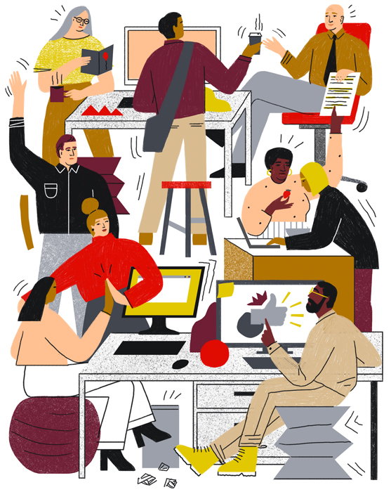 people in an office setting